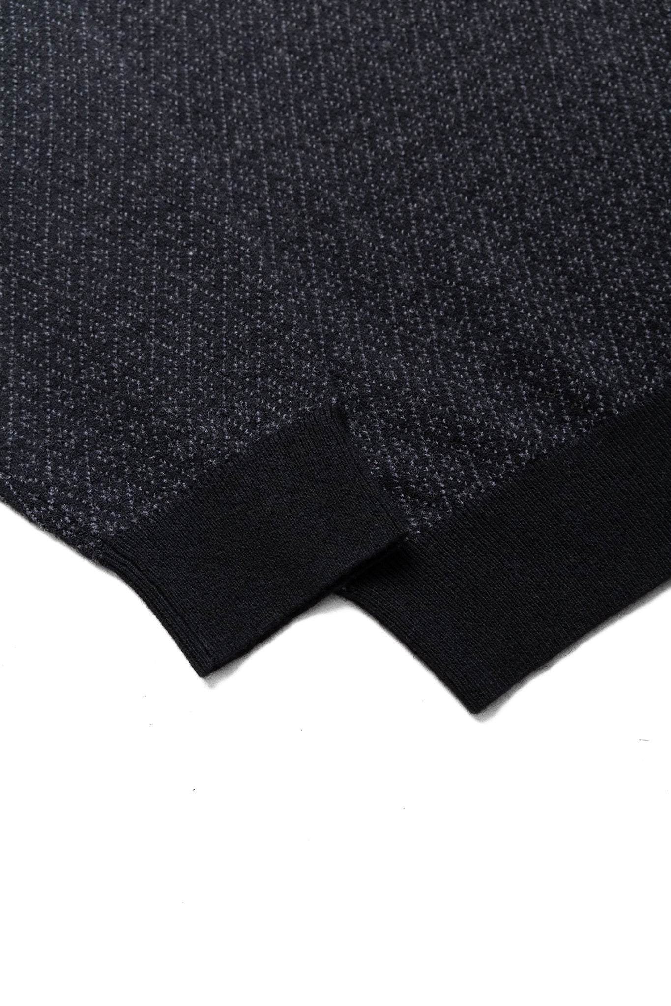 Knit Polo Diamond Pattern - Black