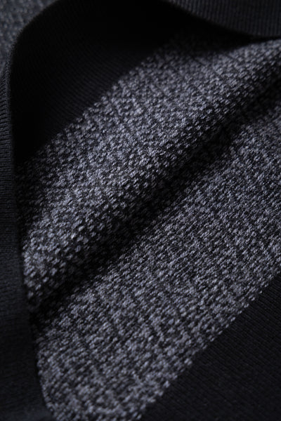 Knit Polo Diamond Pattern - Black