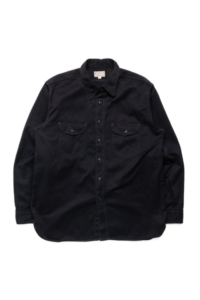 L/S Herringbone Work Shirt - Black