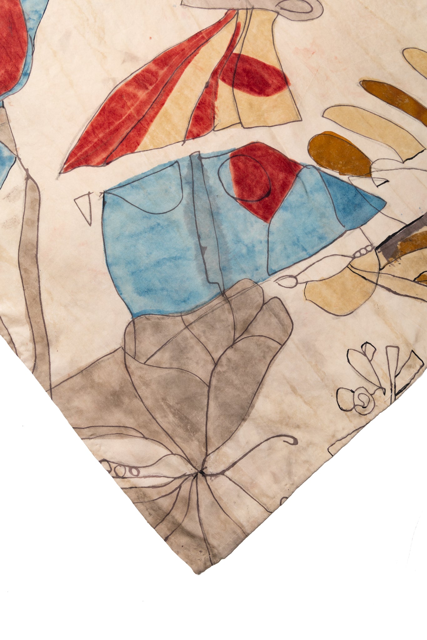 Hand Painted Handkerchief - Whiskey Gold