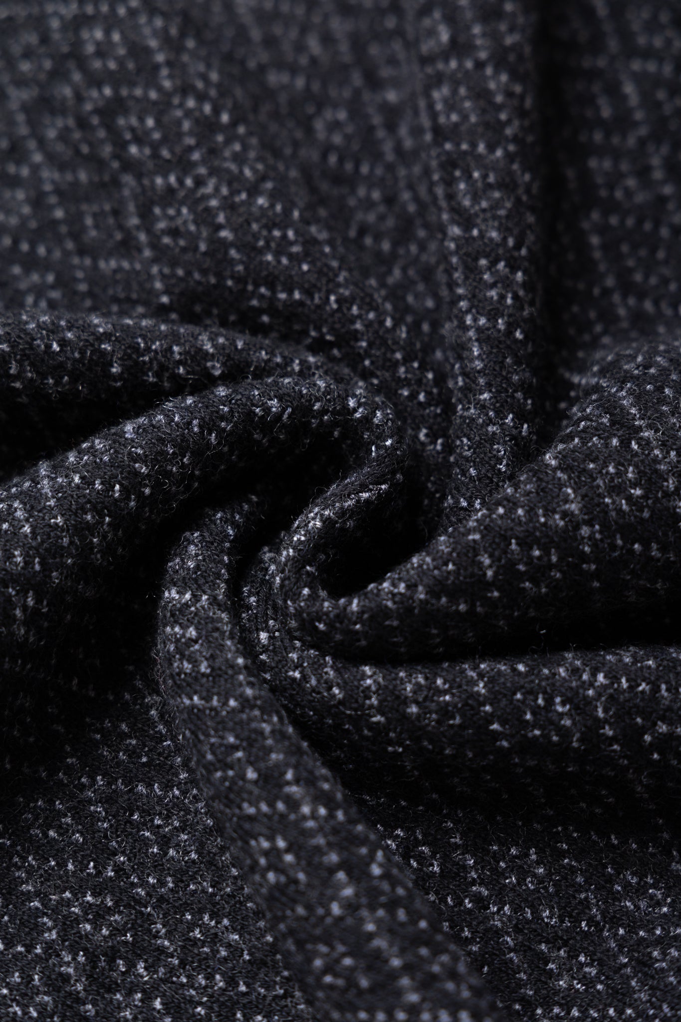 Knit Polo Diamond Pattern - Black