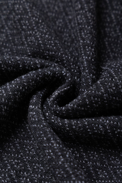 Knit Polo Diamond Pattern - Black