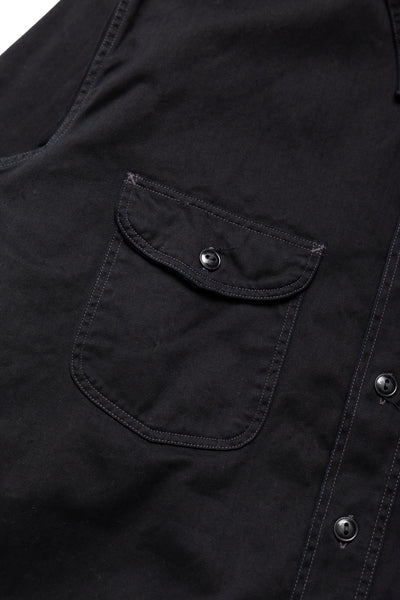 L/S Herringbone Work Shirt - Black