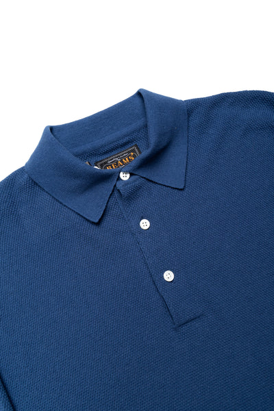Knit Polo Pique 14G - Navy