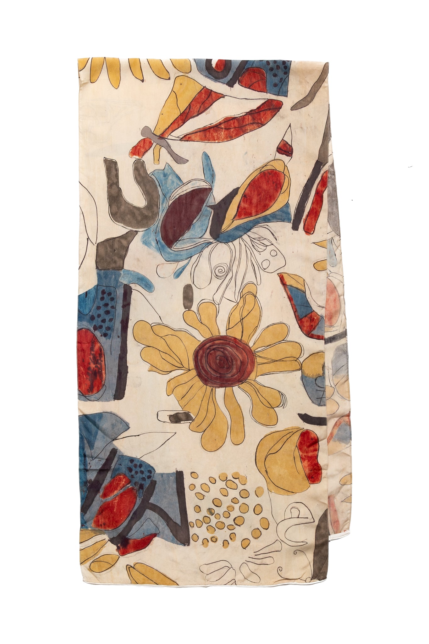 Hand Painted Scarf - Whiskey Gold