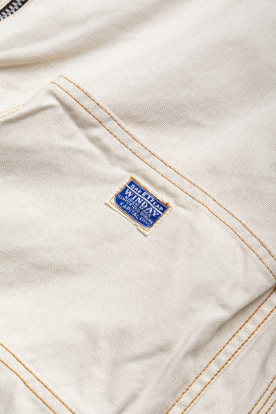 Light Canvas ZIPPER Wide LUMBER Pants - Ecru