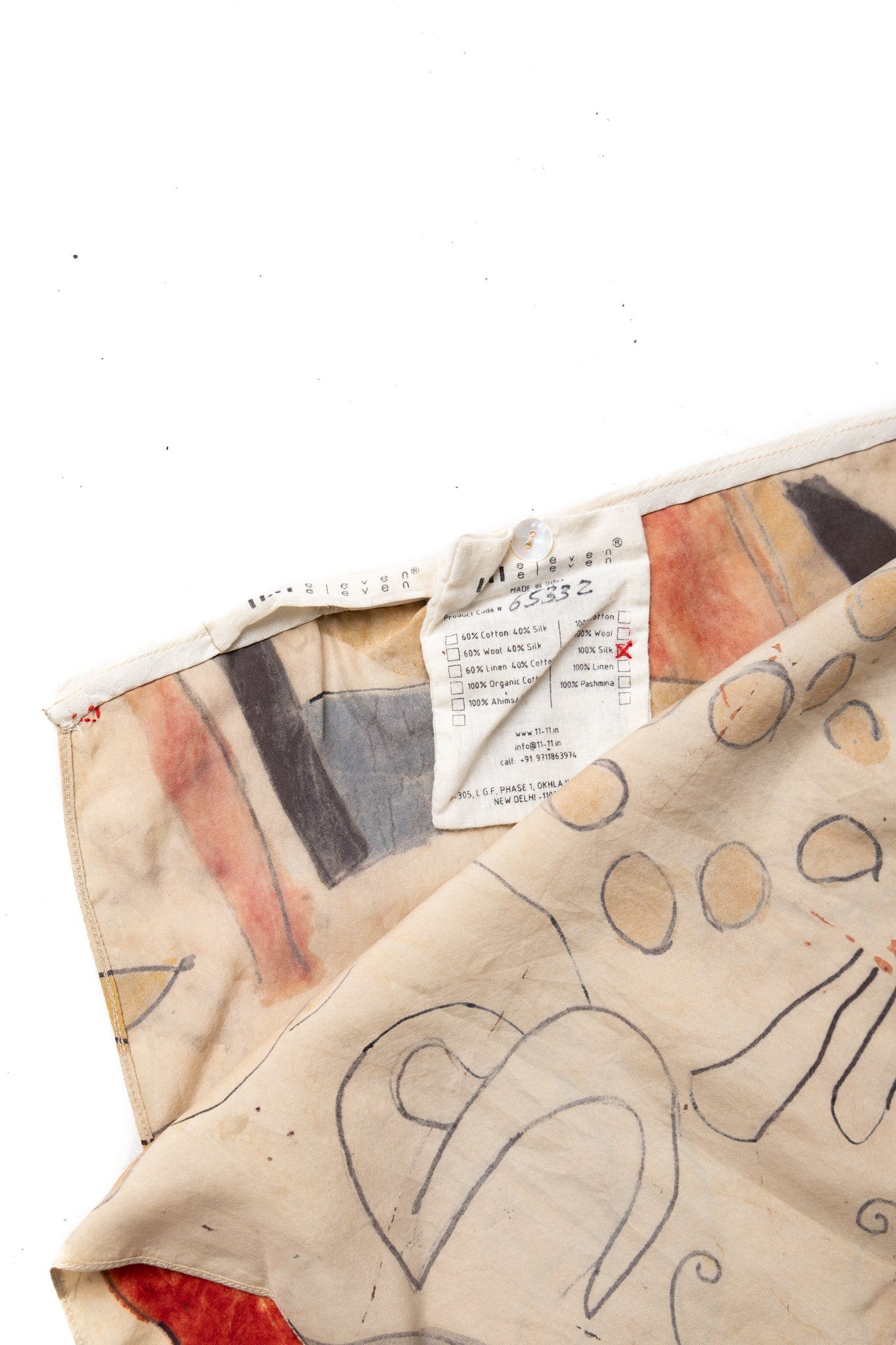 Hand Painted Scarf - Whiskey Gold