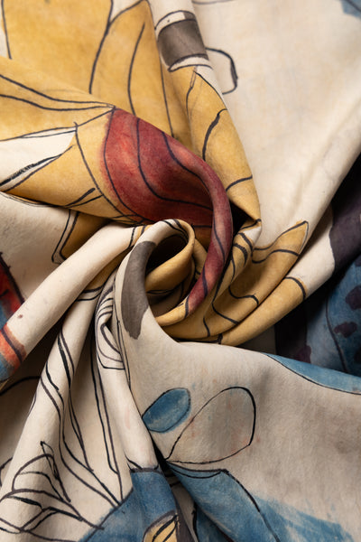 Hand Painted Scarf - Whiskey Gold