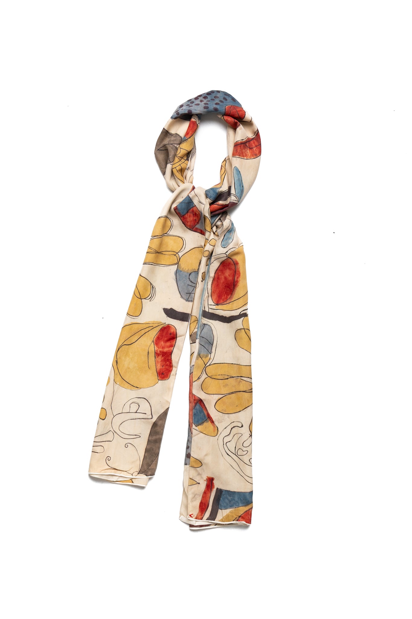 Hand Painted Scarf - Whiskey Gold