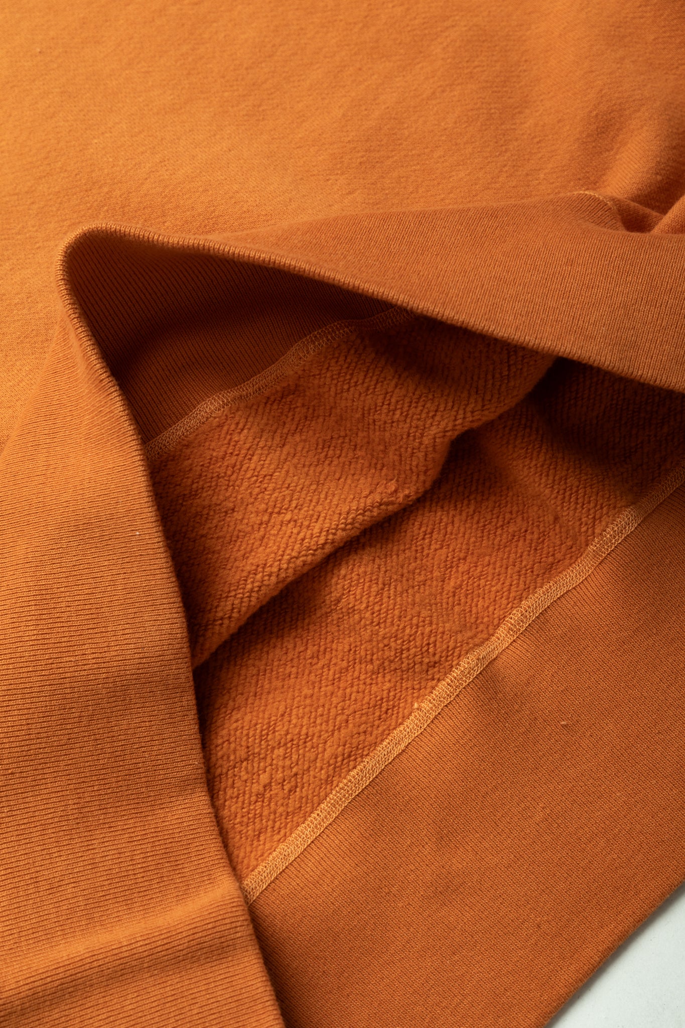 Set-In Crew Neck Sweatshirt - Orange