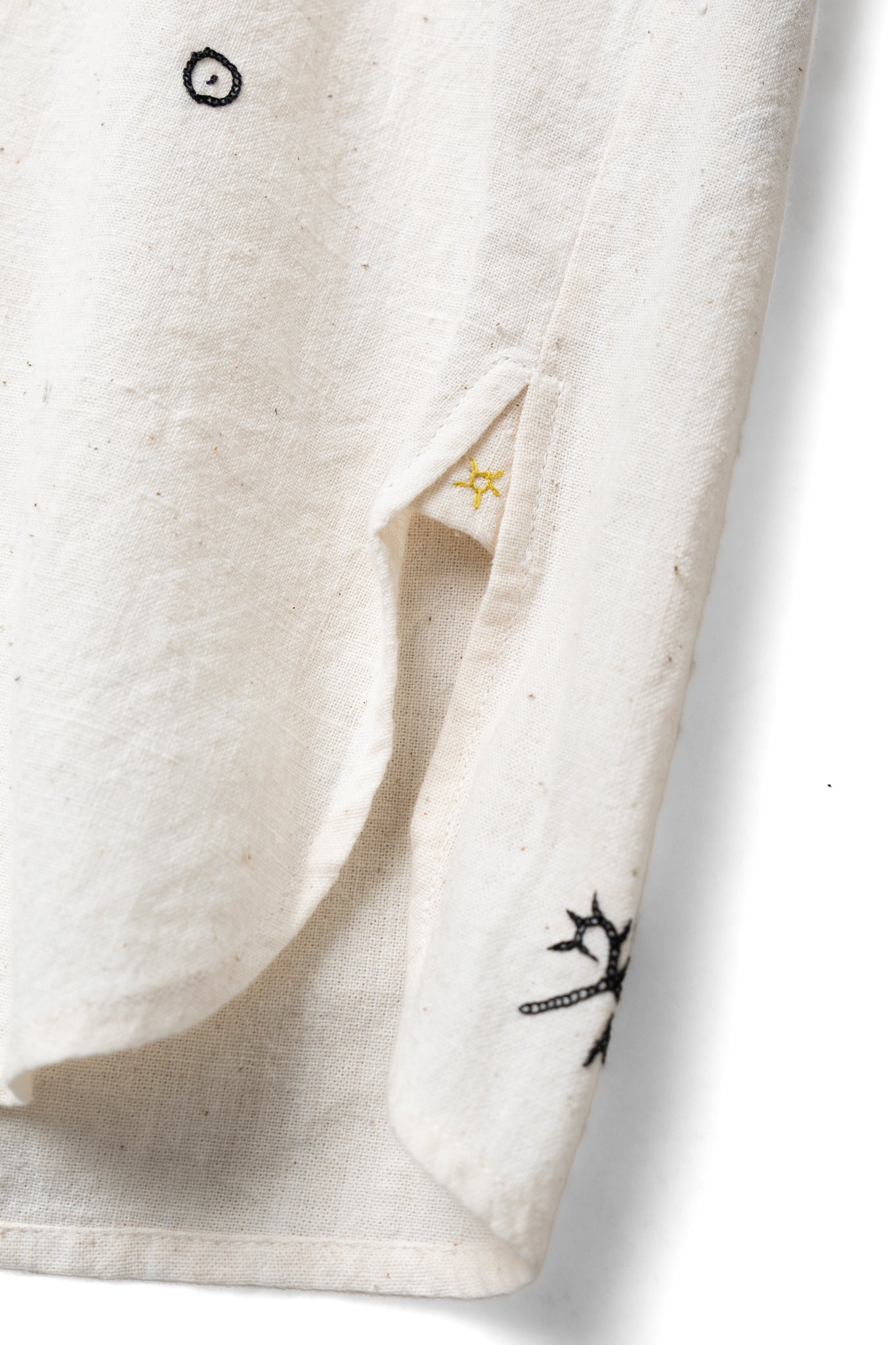 Hand Embroidered Shirt - Ecru