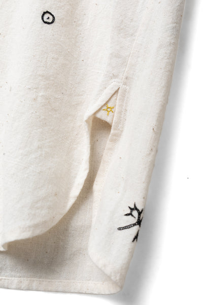 Hand Embroidered Shirt - Ecru
