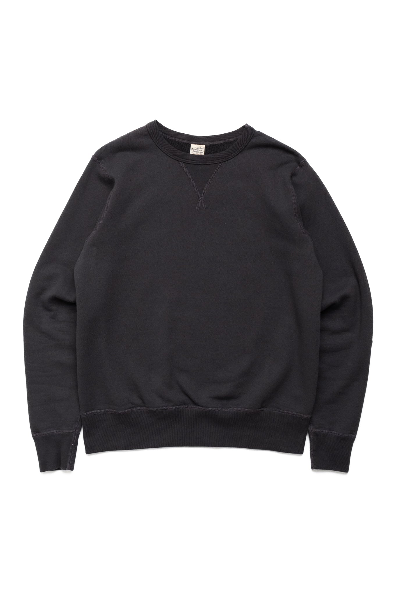 Set-In Crew Neck Sweatshirt - Black