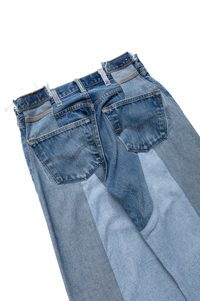 OLD PARK × MINEDENIM Inside-Out Chaps Jeans - Size 30