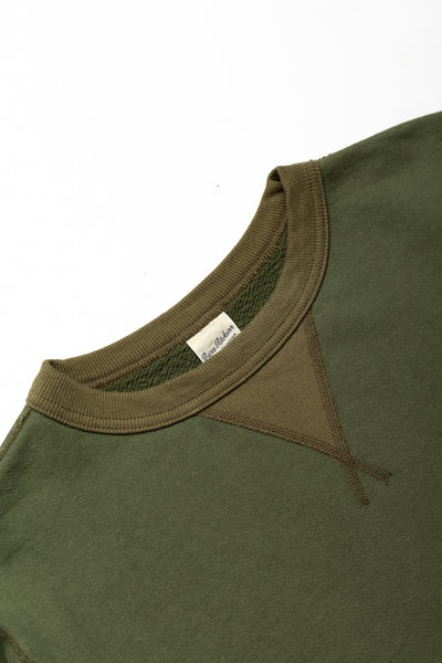 Set-In Crew Neck Sweatshirt - Olive