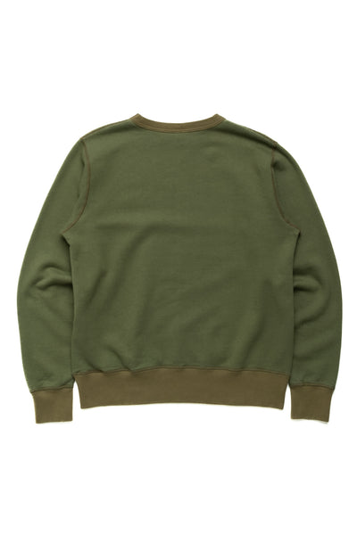 Set-In Crew Neck Sweatshirt - Olive