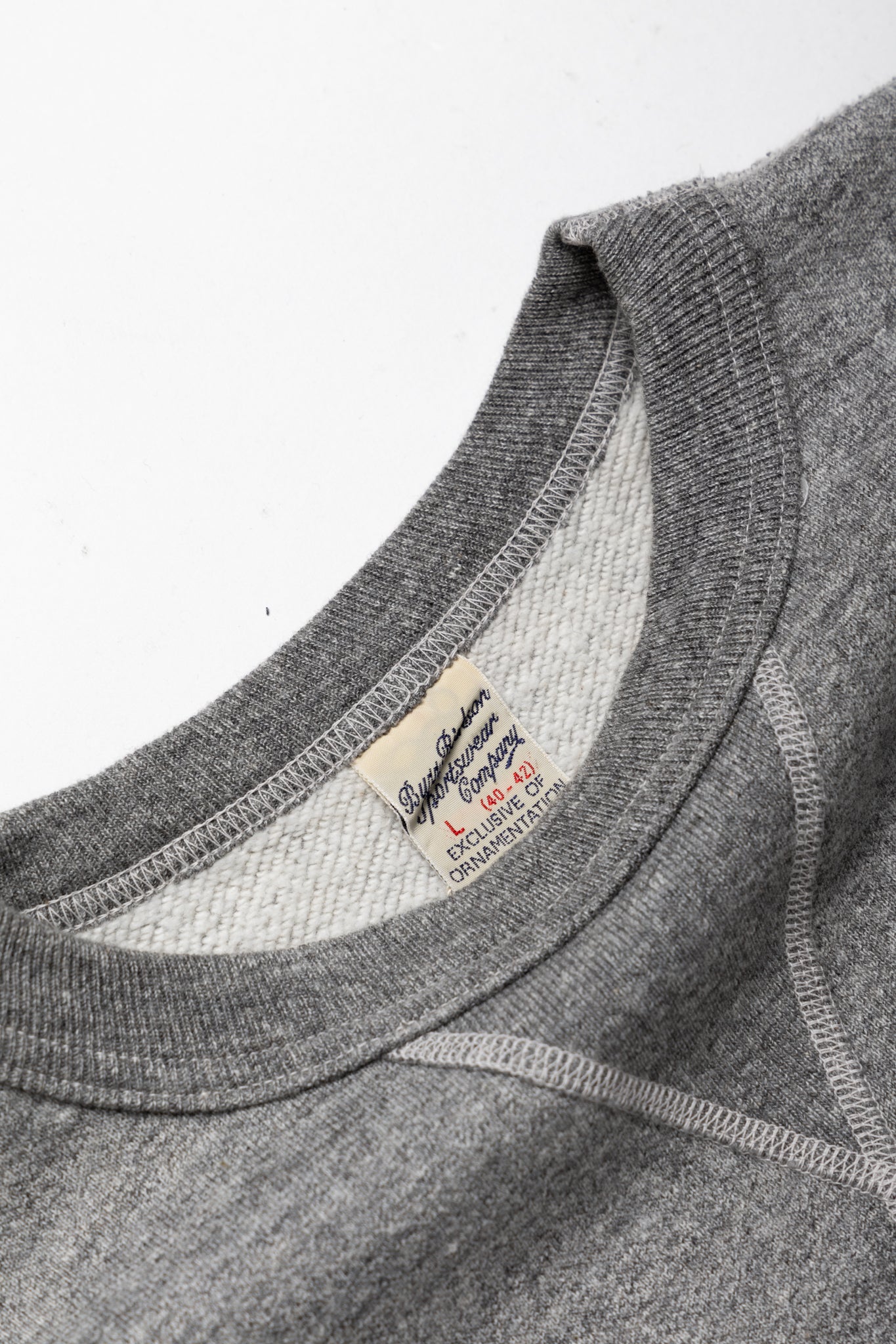 Set-In Crew Neck Sweatshirt - H. Grey