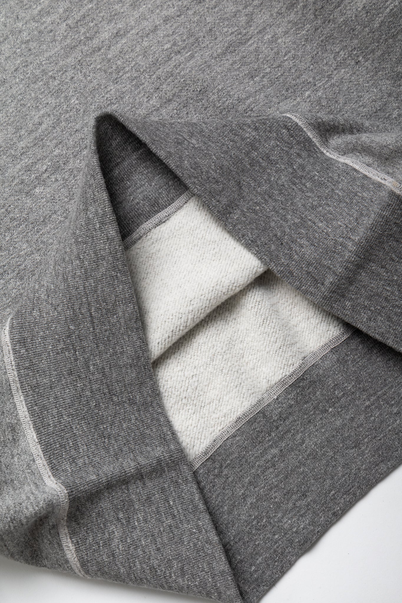 Set-In Crew Neck Sweatshirt - H. Grey