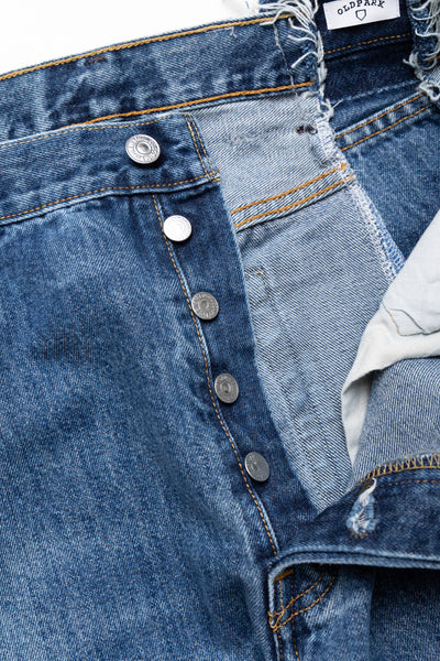 OLD PARK × MINEDENIM Inside-Out Chaps Jeans - Size 34