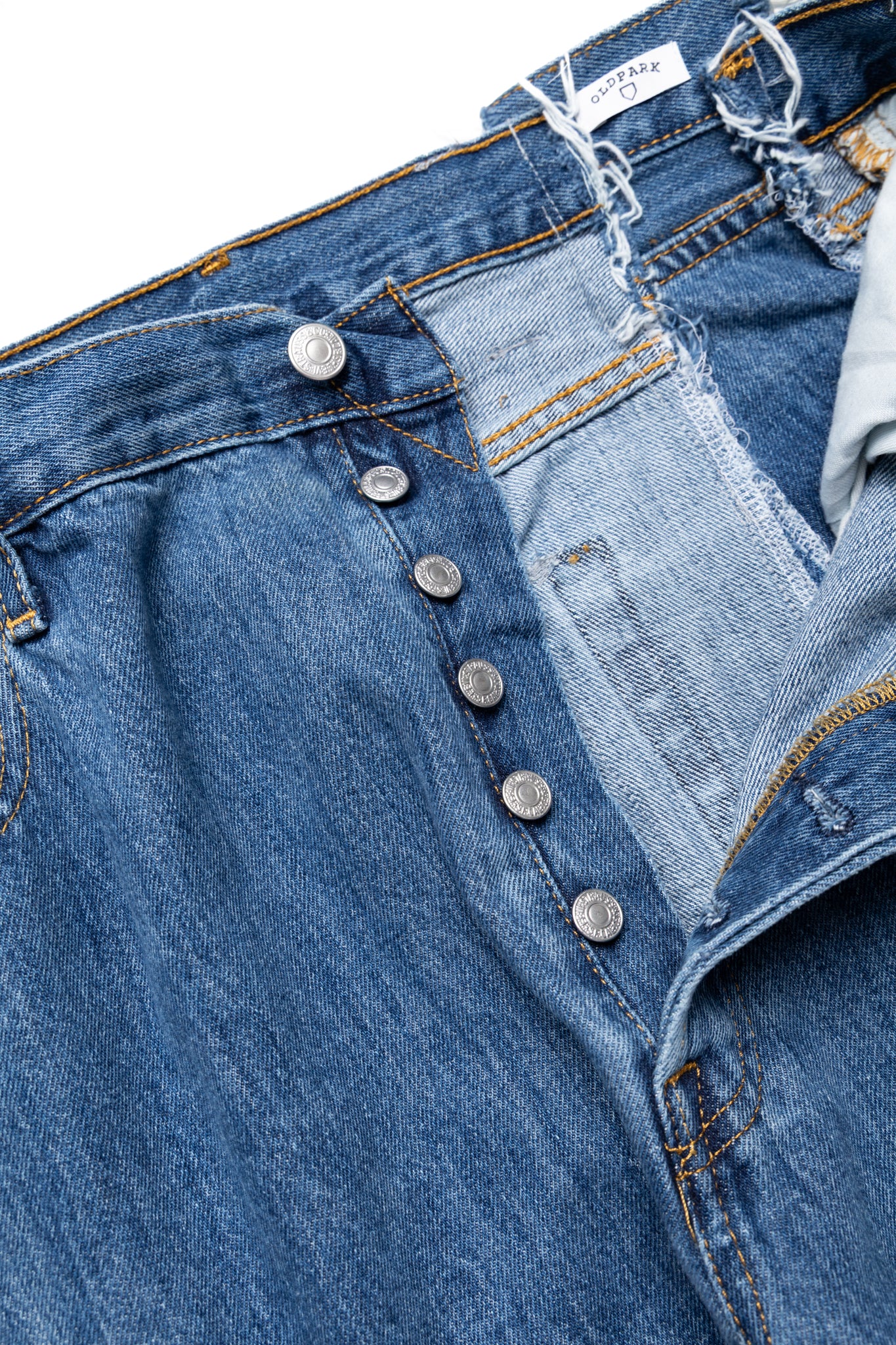 OLD PARK × MINEDENIM Inside-Out Chaps Jeans - Size 36