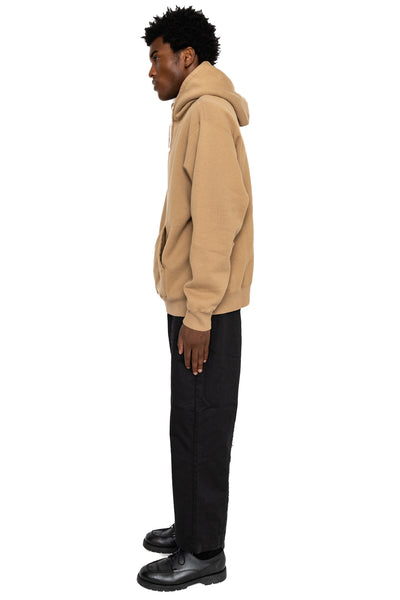 Sweat Pullover Hoodie Raised Back - Khaki