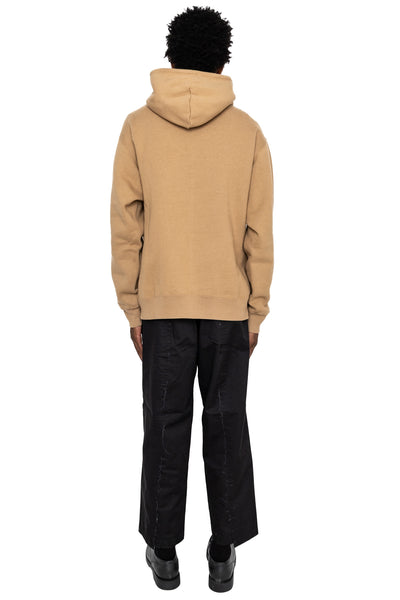 Sweat Pullover Hoodie Raised Back - Khaki