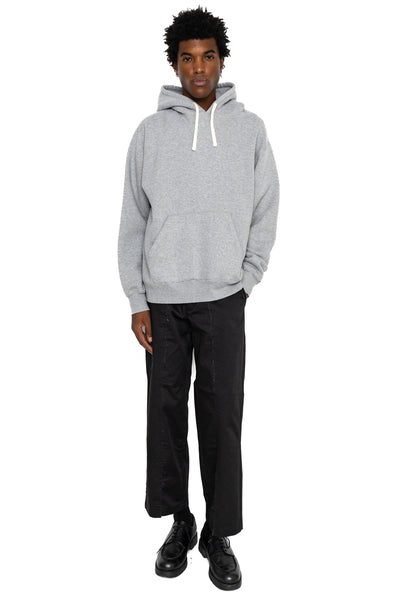 Sweat Pullover Hoodie Raised Back - Grey