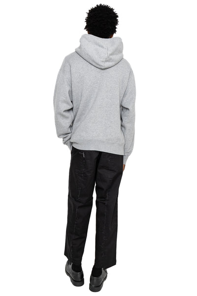 Sweat Pullover Hoodie Raised Back - Grey