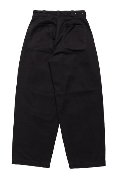 E.Wide Chino Trousers - Black
