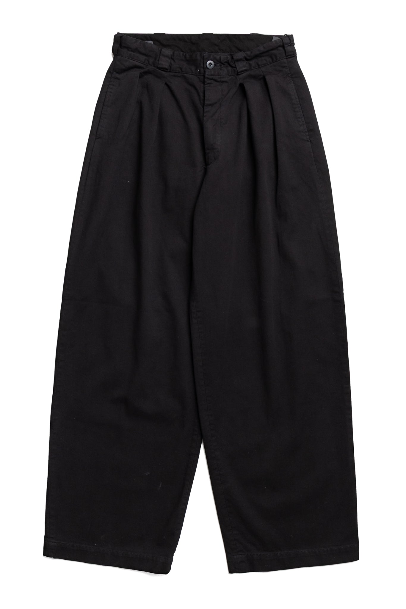 E.Wide Chino Trousers - Black