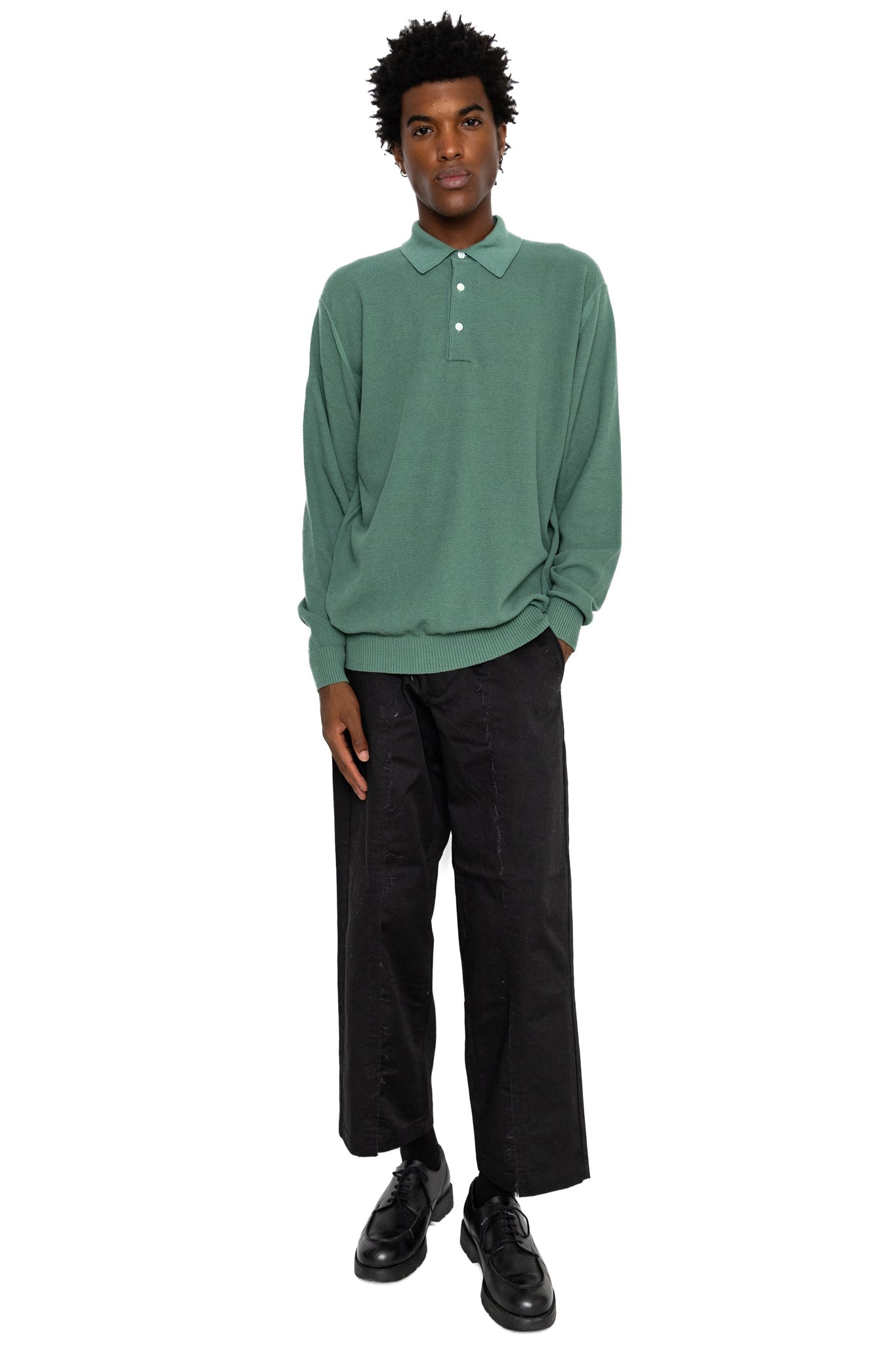Knit Polo Pique 14G - Olive