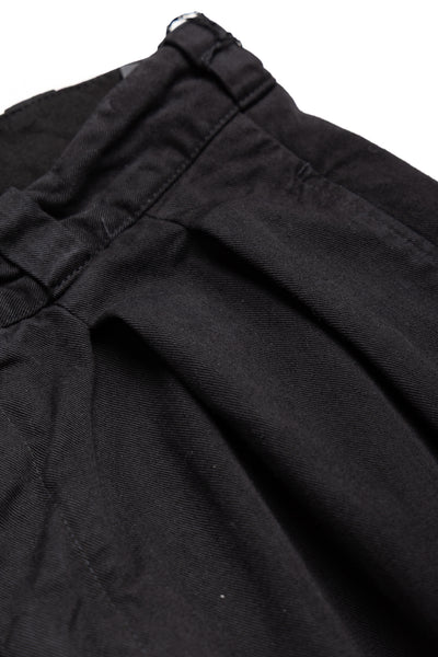 E.Wide Chino Trousers - Black