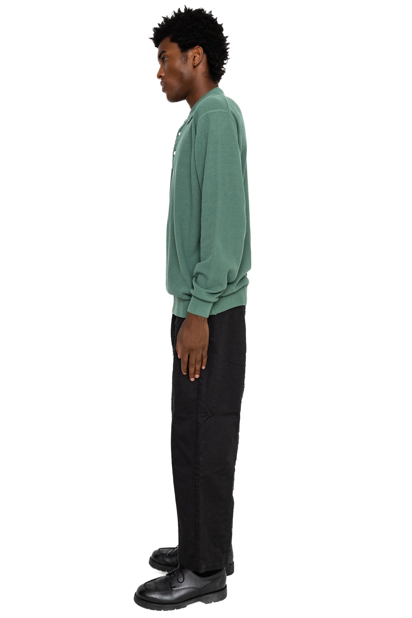 Knit Polo Pique 14G - Olive