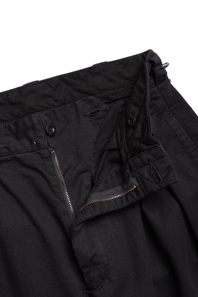 E.Wide Chino Trousers - Black