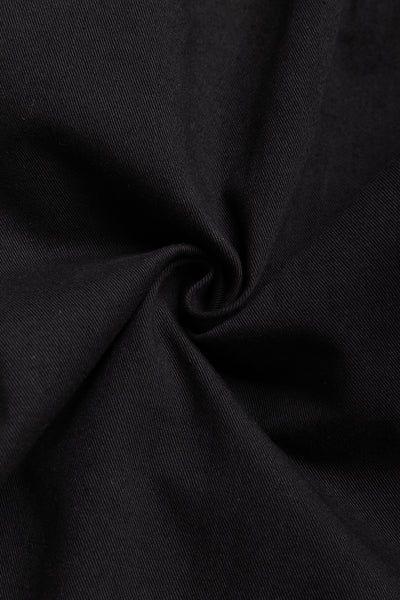 E.Wide Chino Trousers - Black