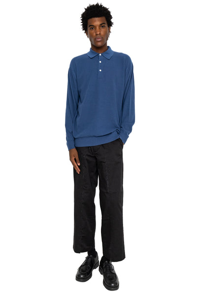 Knit Polo Pique 14G - Navy