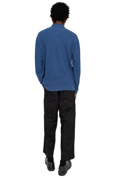 Knit Polo Pique 14G - Navy