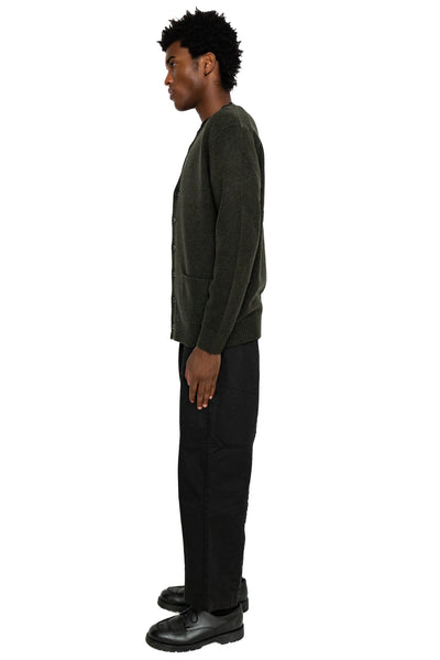 Cardigan Elbow Patch 7G - Olive