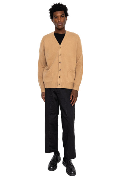 Cardigan Elbow Patch 7G - Beige