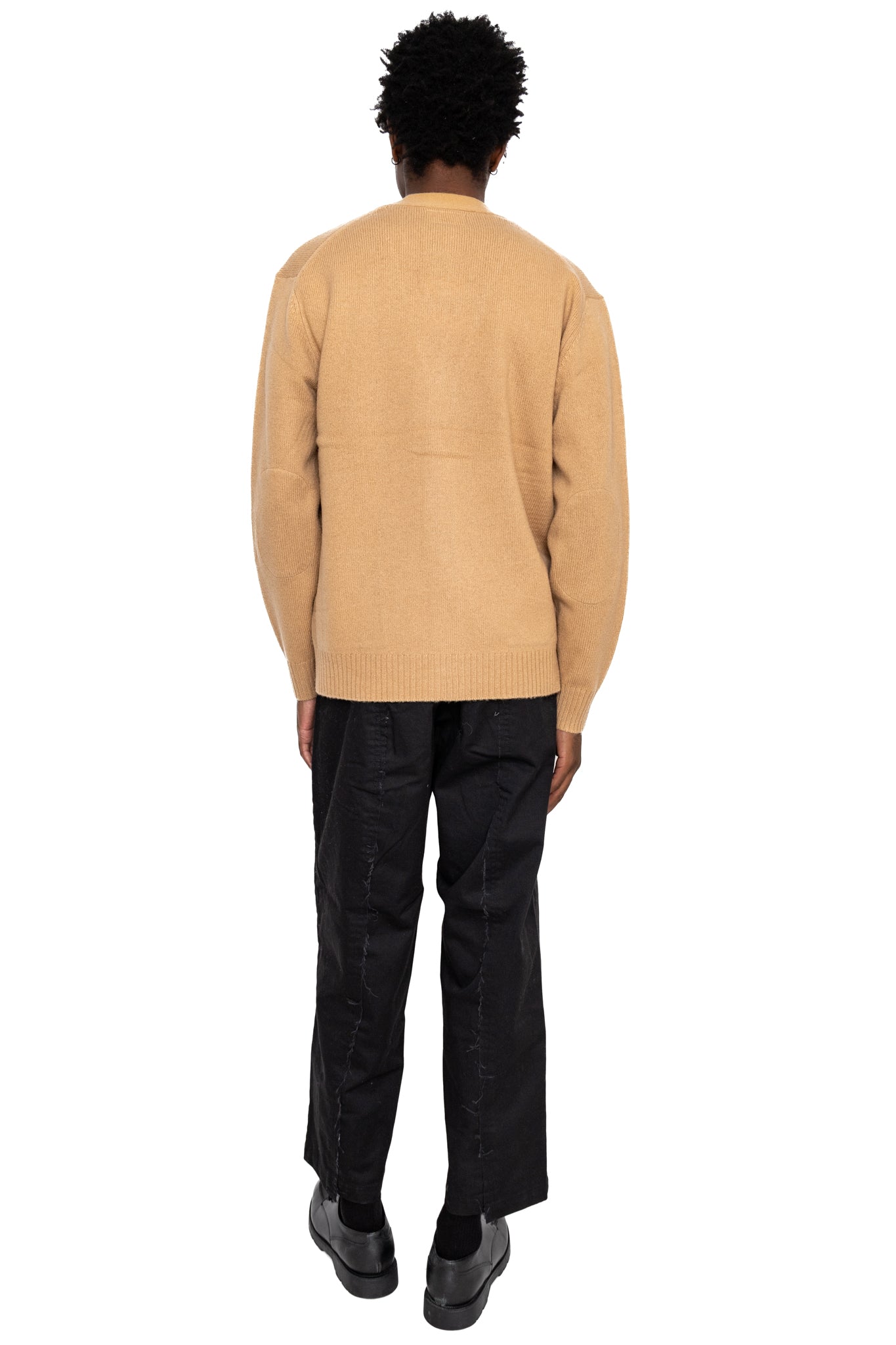 Cardigan Elbow Patch 7G - Beige