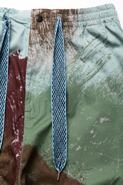 Combed Burberry BRUSH-CAMO EASY Pants - Turquoise