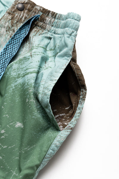 Combed Burberry BRUSH-CAMO EASY Pants - Turquoise