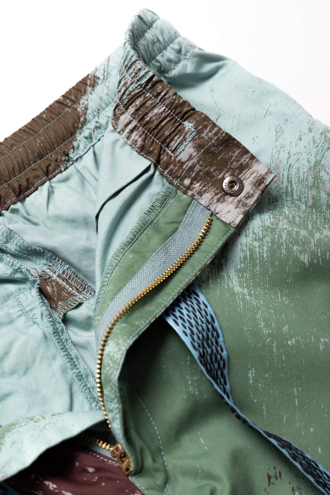 Combed Burberry BRUSH-CAMO EASY Pants - Turquoise