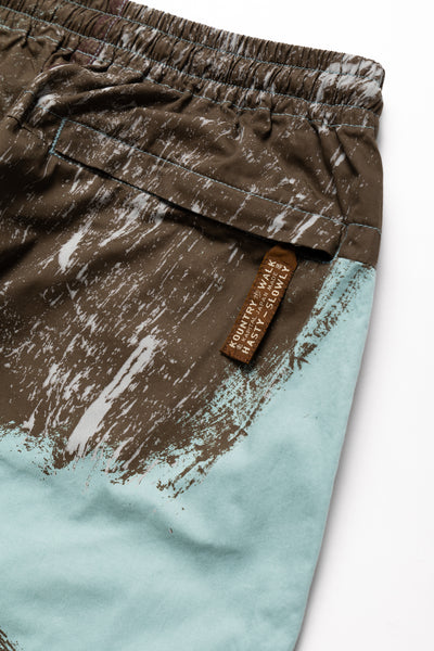 Combed Burberry BRUSH-CAMO EASY Pants - Turquoise