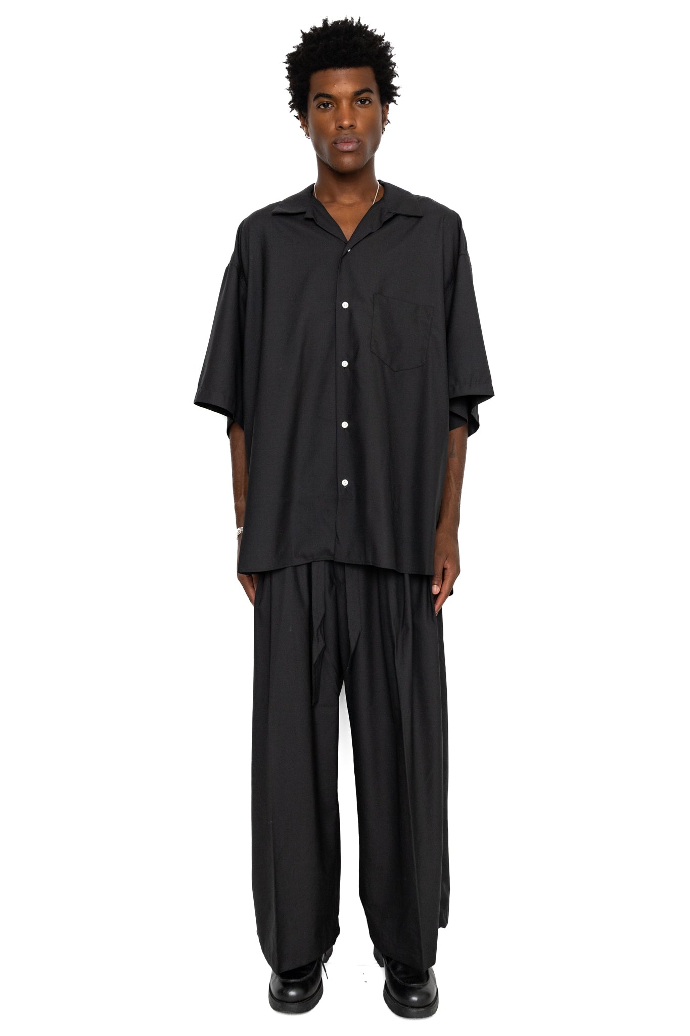 Re-Engineered Overshirt Short Sleeve - Black
