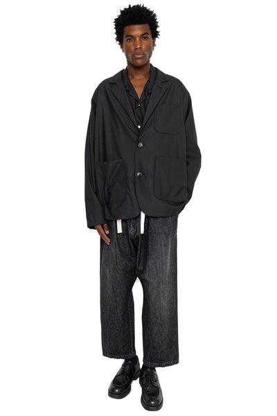 Baggy Trousers Denim Damaged - Black