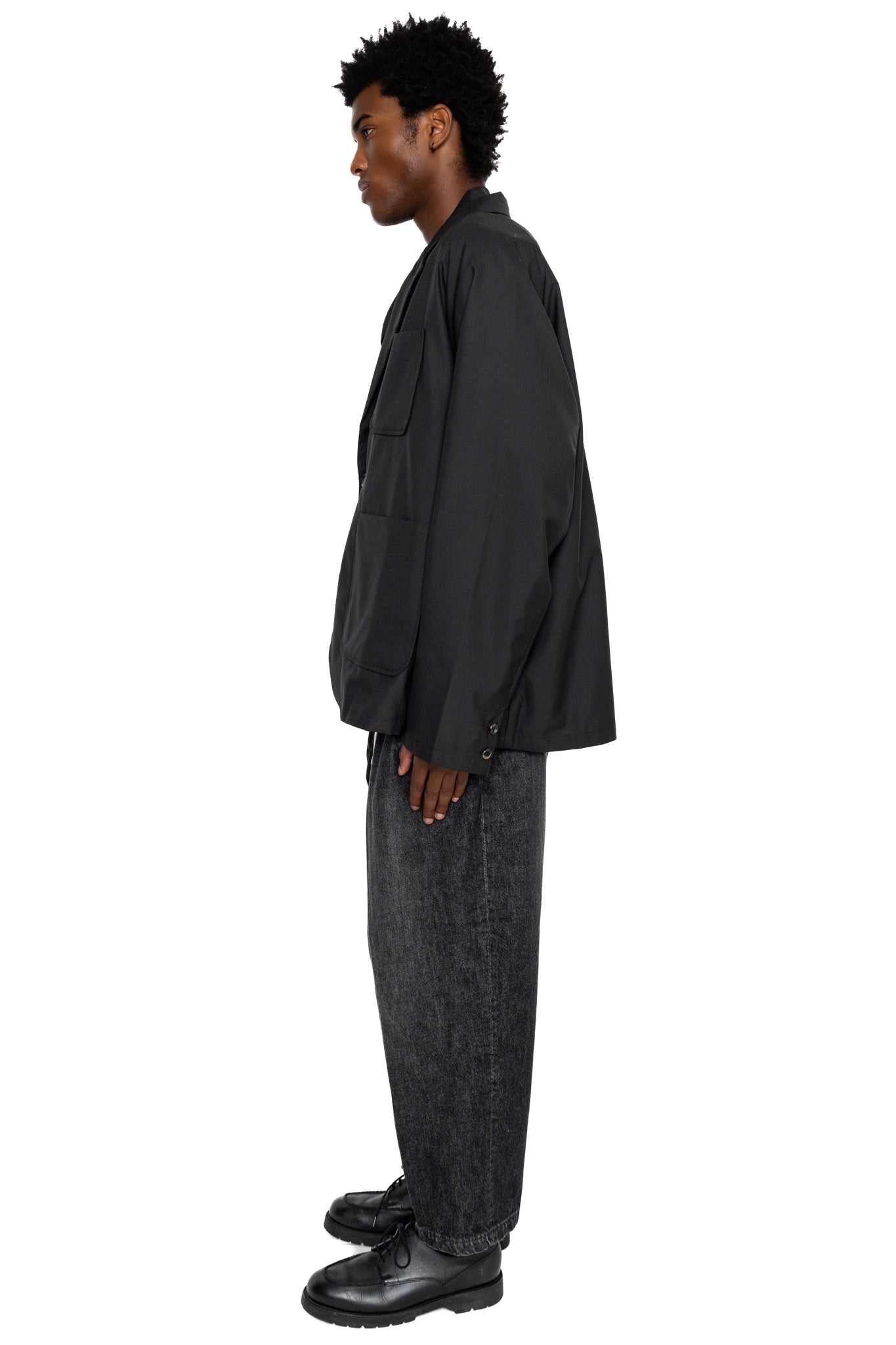 Baggy Trousers Denim Damaged - Black