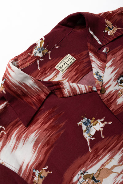 Rayon KAMIKAZE Aloha Shirt - Burgundy