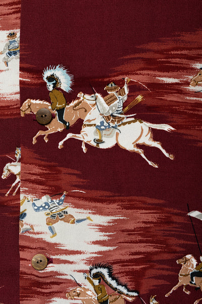 Rayon KAMIKAZE Aloha Shirt - Burgundy