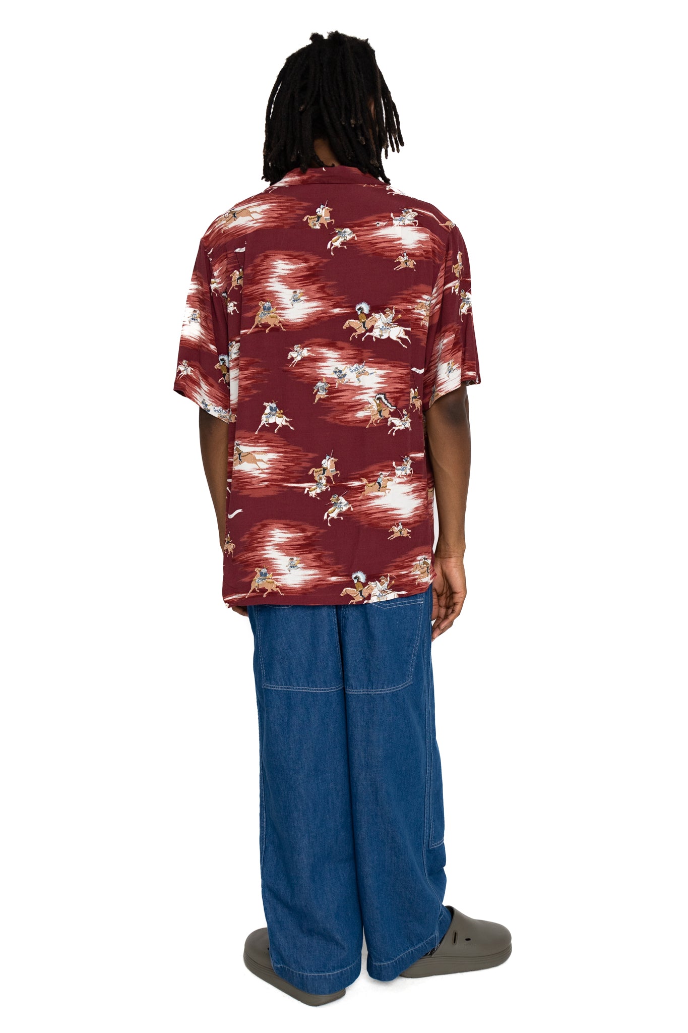 Rayon KAMIKAZE Aloha Shirt - Burgundy